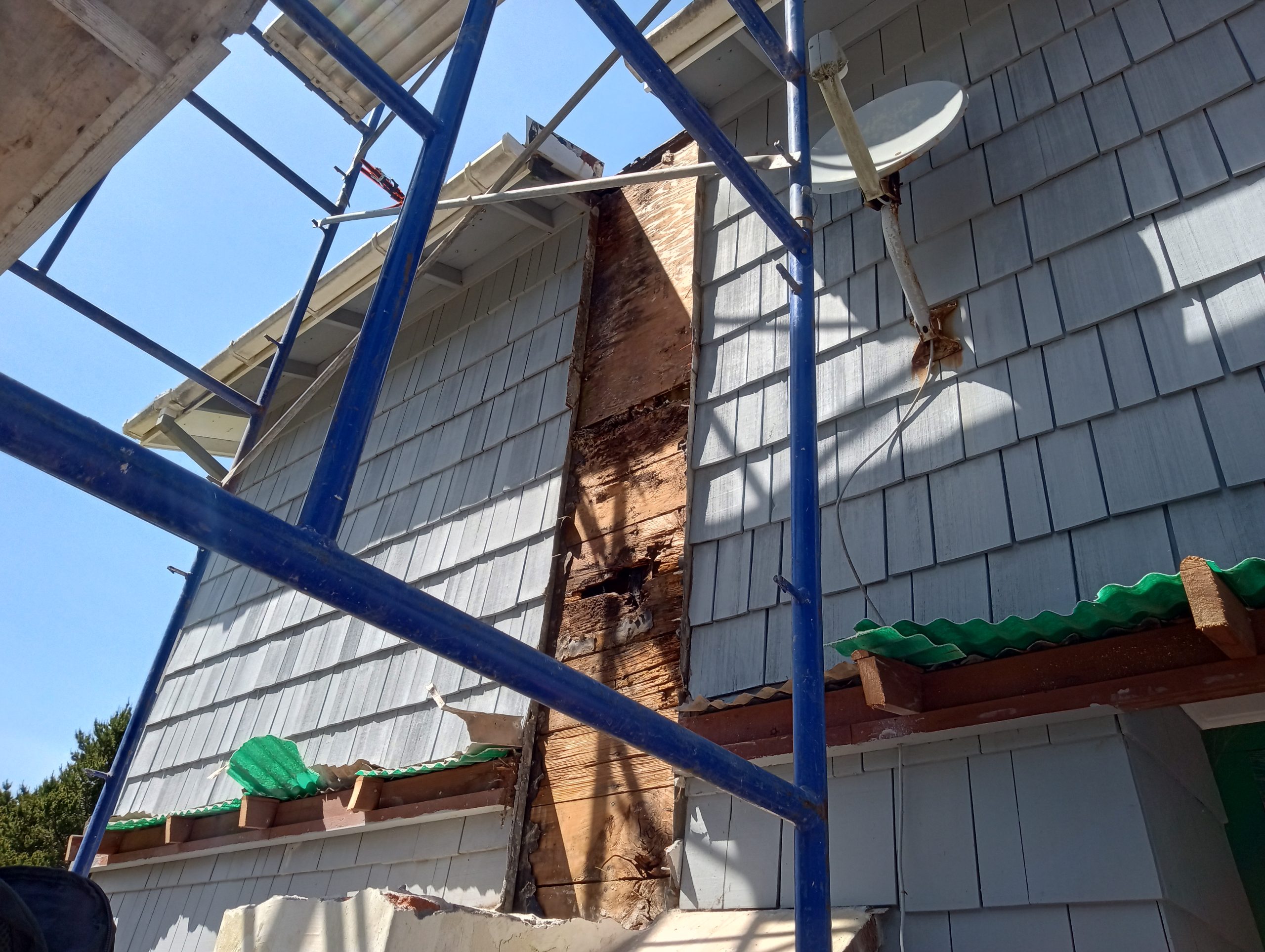 IMG_20240531_150134175_HDR Faulty chimney flashing causing water damage to home siding.